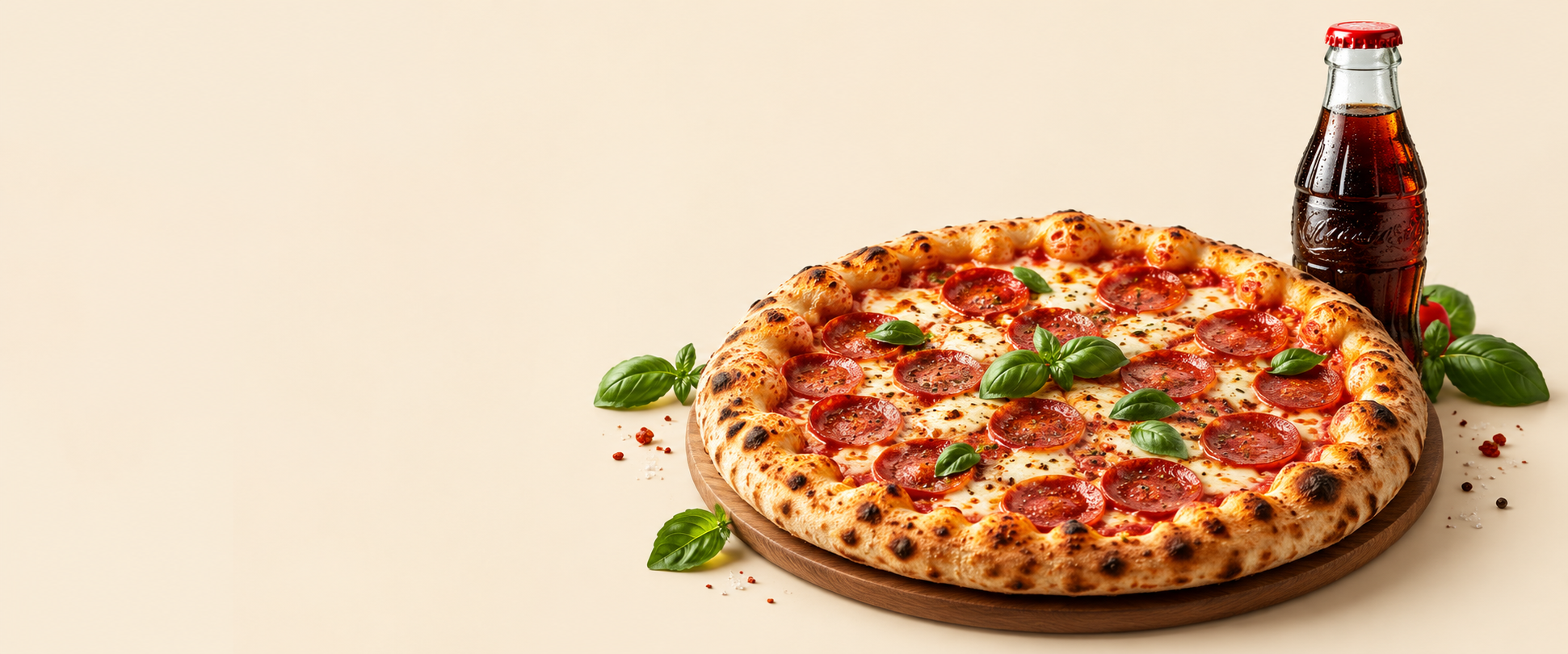 Pizza pepperoni i cola